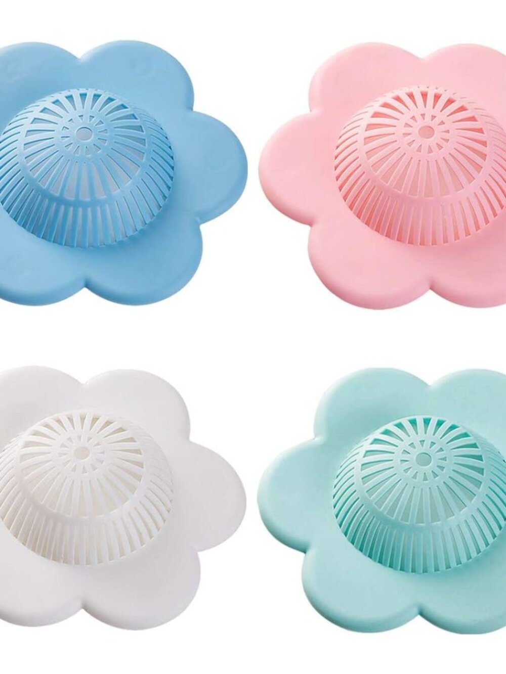 Hair Catcher Silicone Hair Stopper Shower Drain Covers with Suction Cups Suit fo
